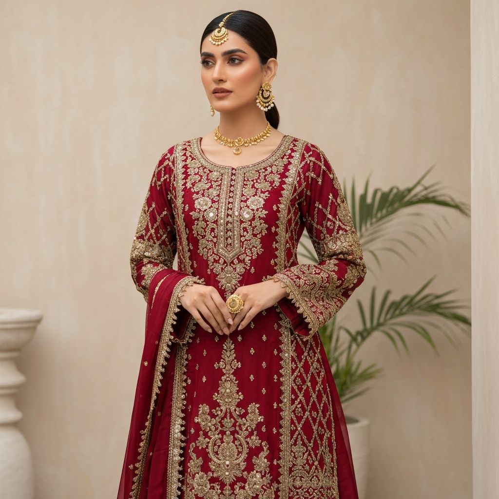 Formal Dress with Golden Details